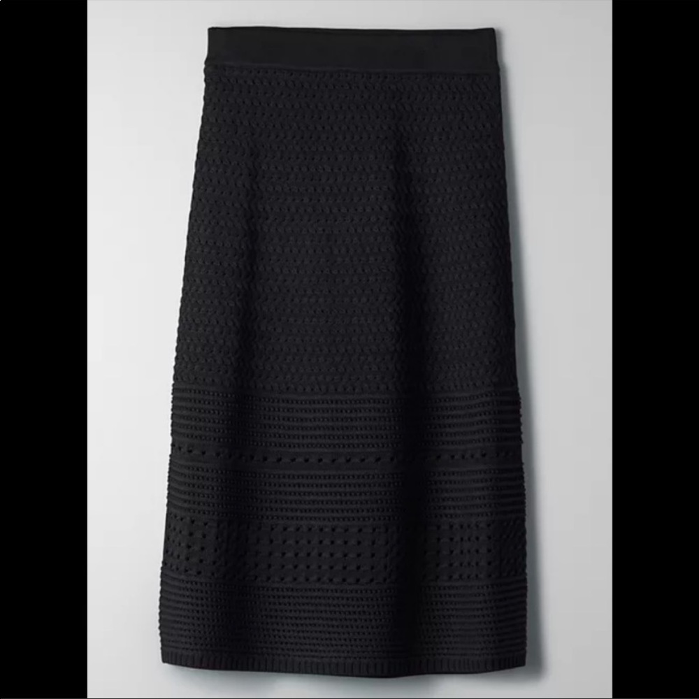 Aritiza Wilfred heirloom crochet midi skirt